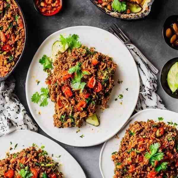 Кабачки запеченные с фаршем